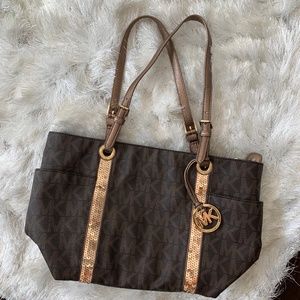 Michael Kors Signature Handbag with Sequins